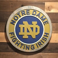Notre Dame Fighting Irish Wood Sign – Handcrafted Wall Decor