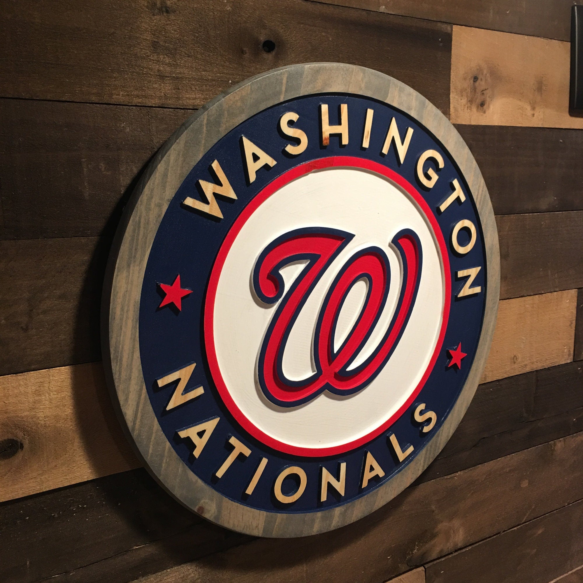 Washington Nationals wood carved Signs