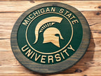 Michigan State Spartans Hand-Painted Wood Sign – MSU Wall Decor