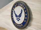 U.S. Air Force Veteran Wooden Wall Sign – Handcrafted Military Decor | Veteran Gift | Made in USA