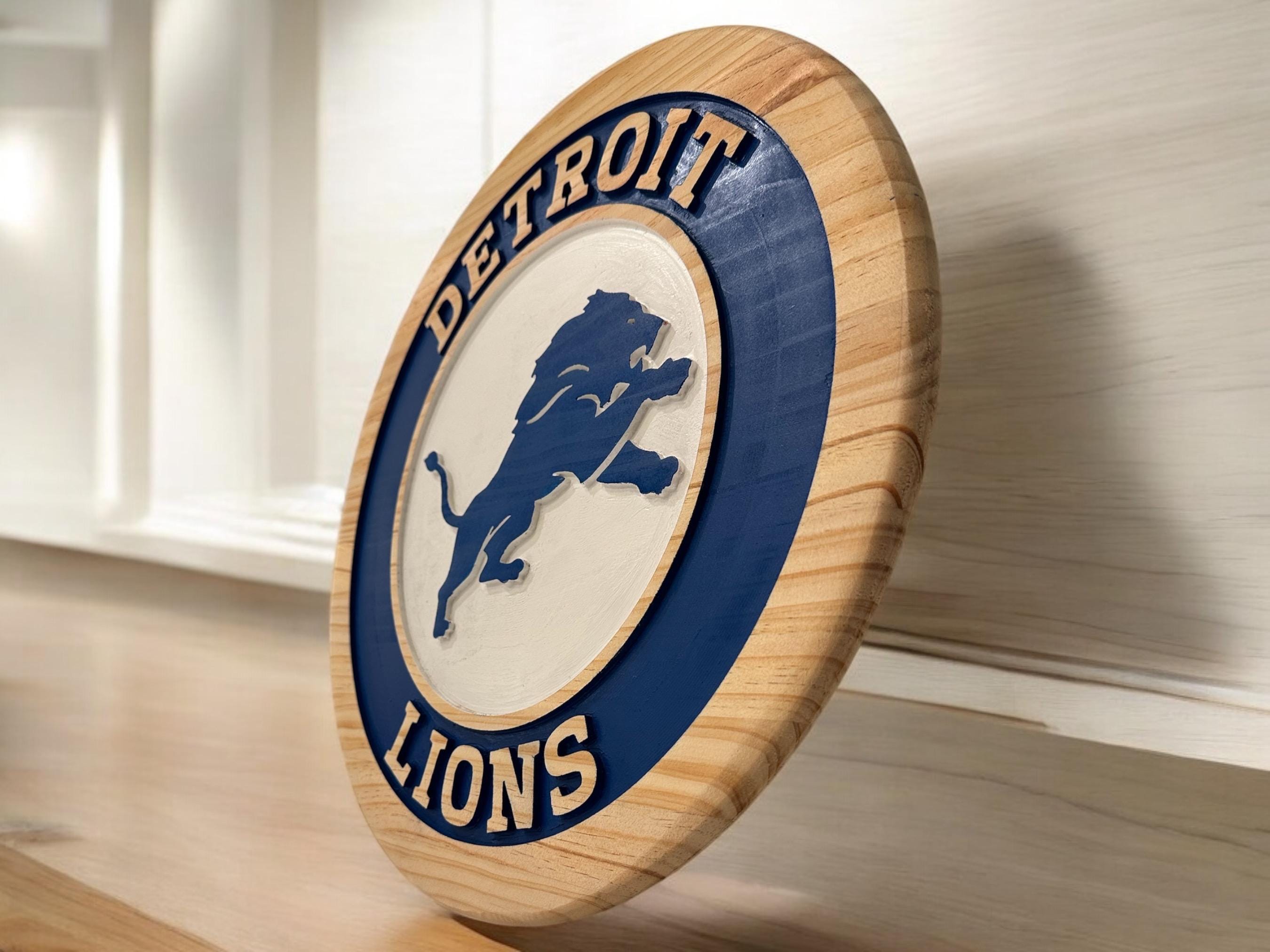 Detroit Lions wood carved Signs