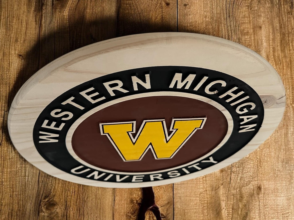 WMU Broncos Wooden Wall Sign: Western Michigan University Decor