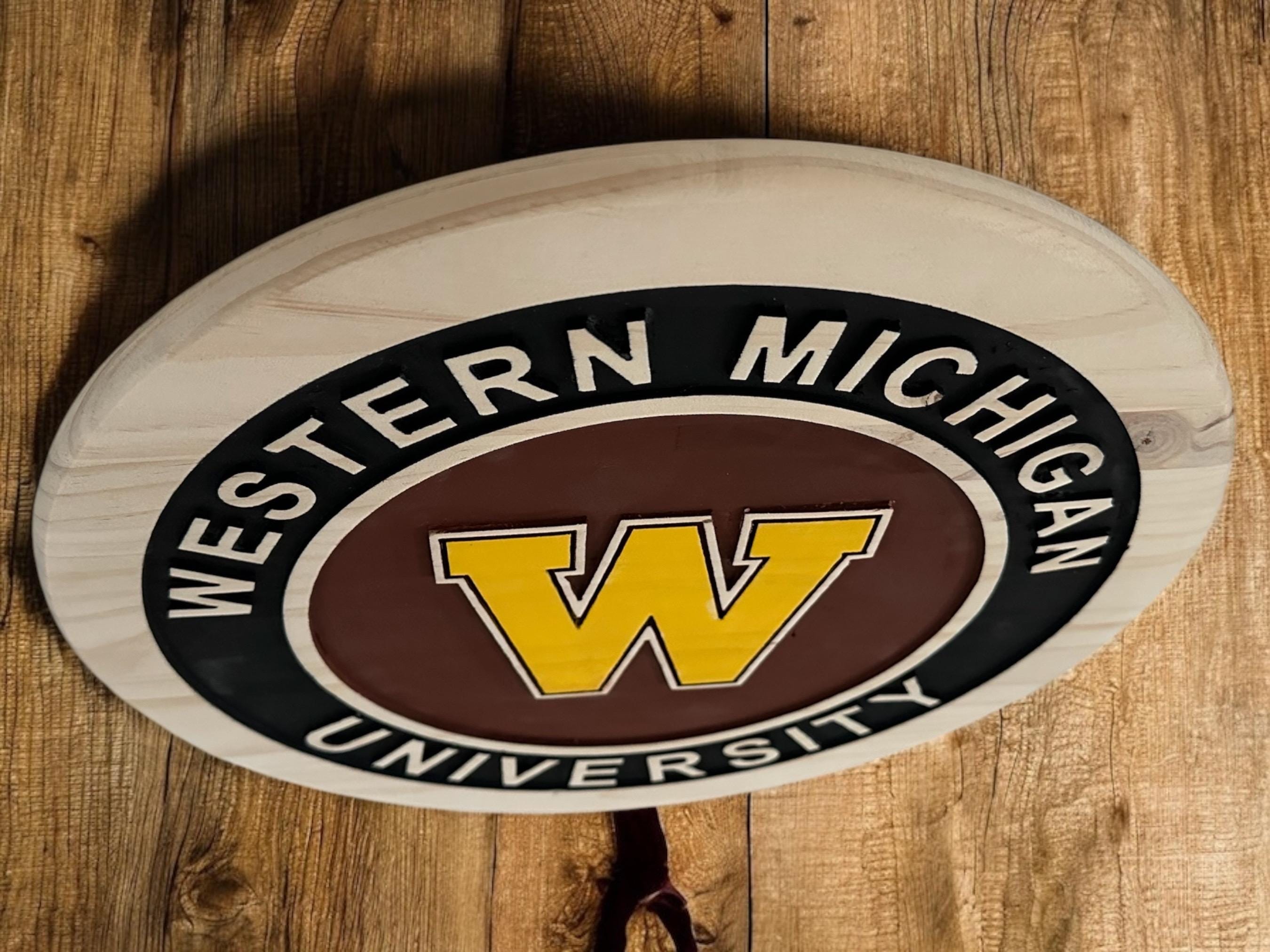 WMU Broncos Wooden Wall Sign: Western Michigan University Decor