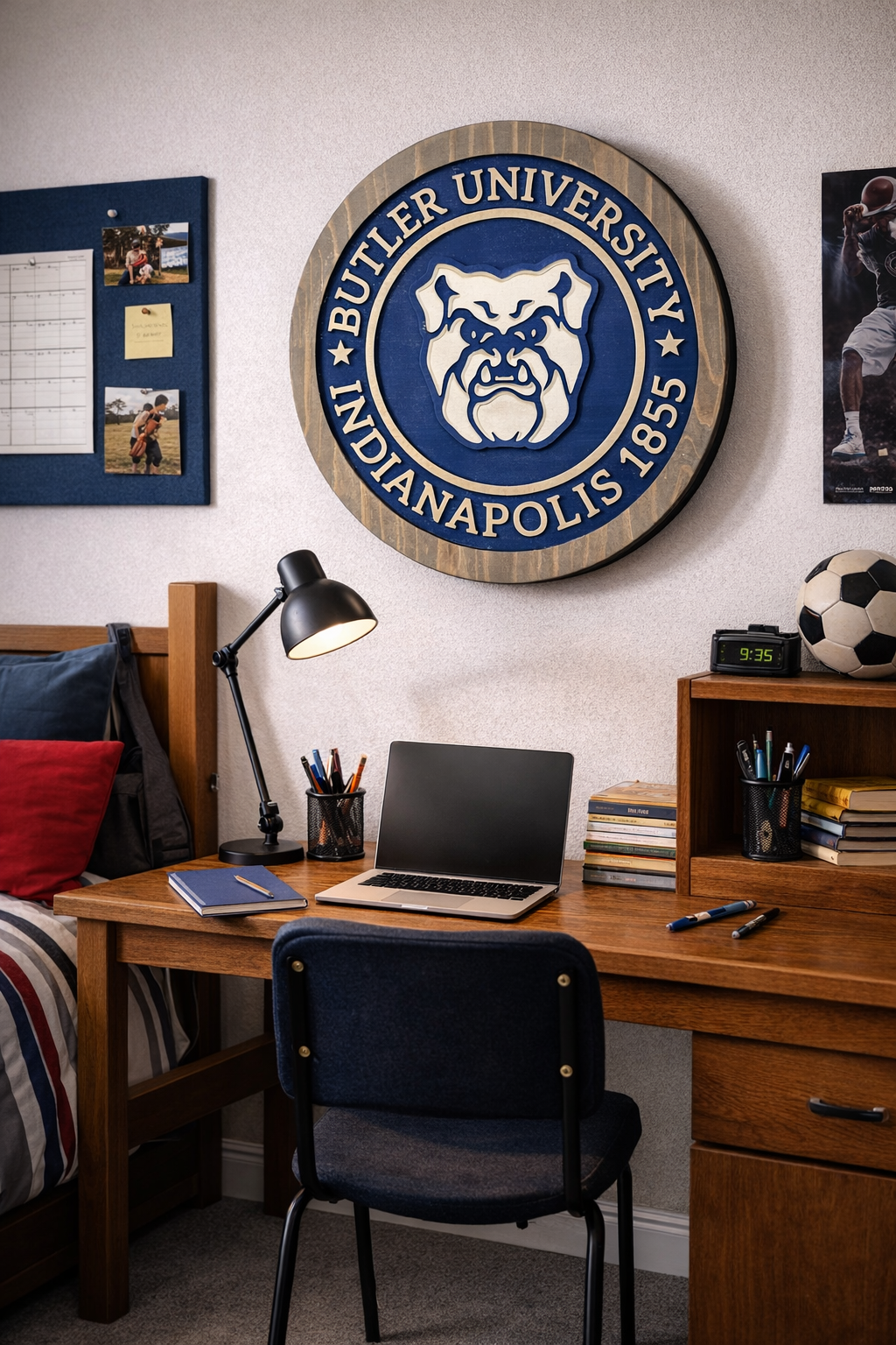 Butler University Wood Sign – Indianapolis Bulldogs Wall Decor | College Sports Gift, Man Cave, Dorm Room Sign