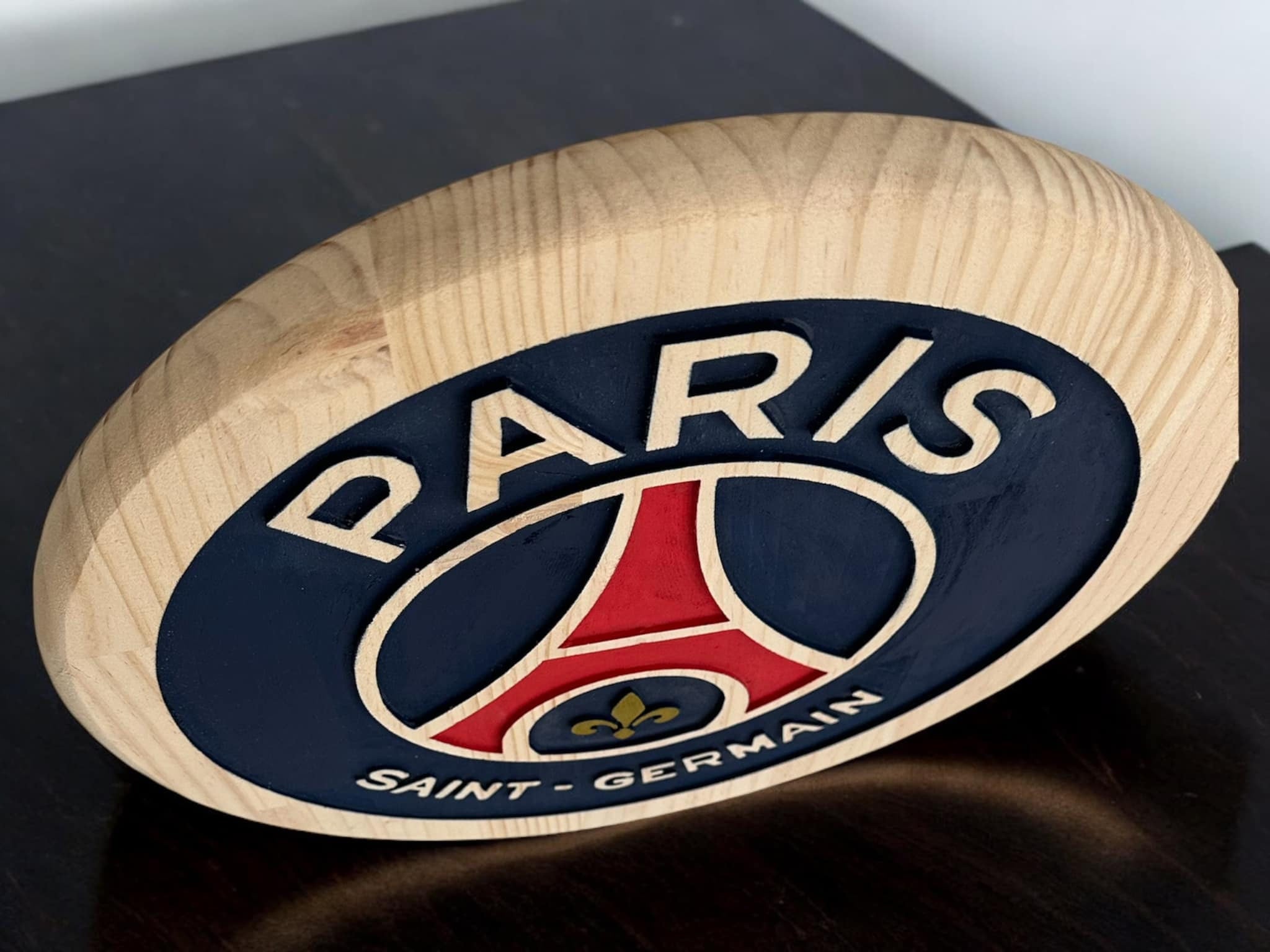 Paris Saint-Germain Handcrafted Wood Sign – Soccer Wall Decor