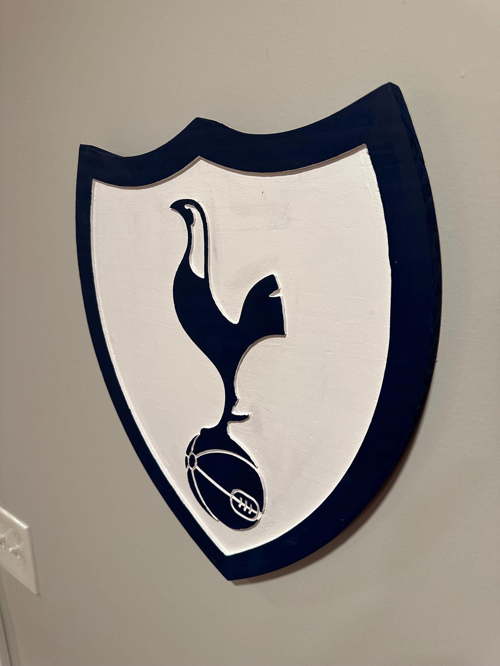 Handmade Tottenham Hotspur Crest Wood Sign | Spurs Fan Gift