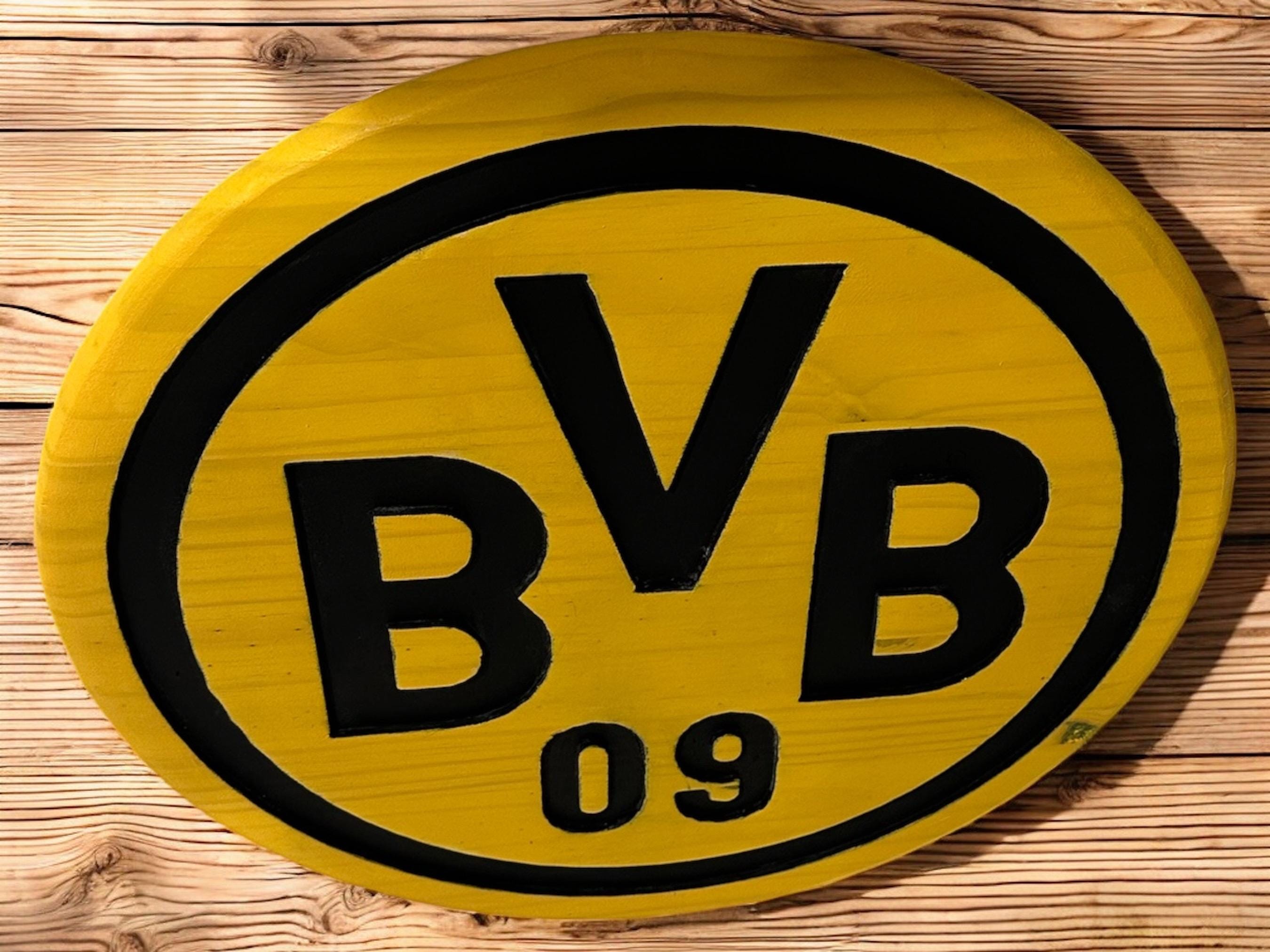 Borussia Dortmund Handcrafted Wood Sign – BVB Soccer Wall Decor