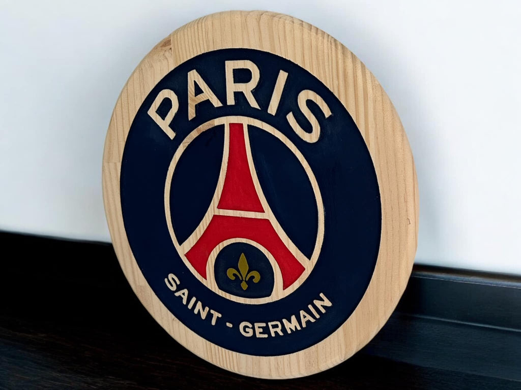 Paris Saint-Germain Handcrafted Wood Sign – Soccer Wall Decor