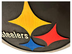 Pittsburgh Steelers Wooden Wall Sign – Handcrafted NFL Decor | Steelers Fan Gift | Man Cave Wall Art