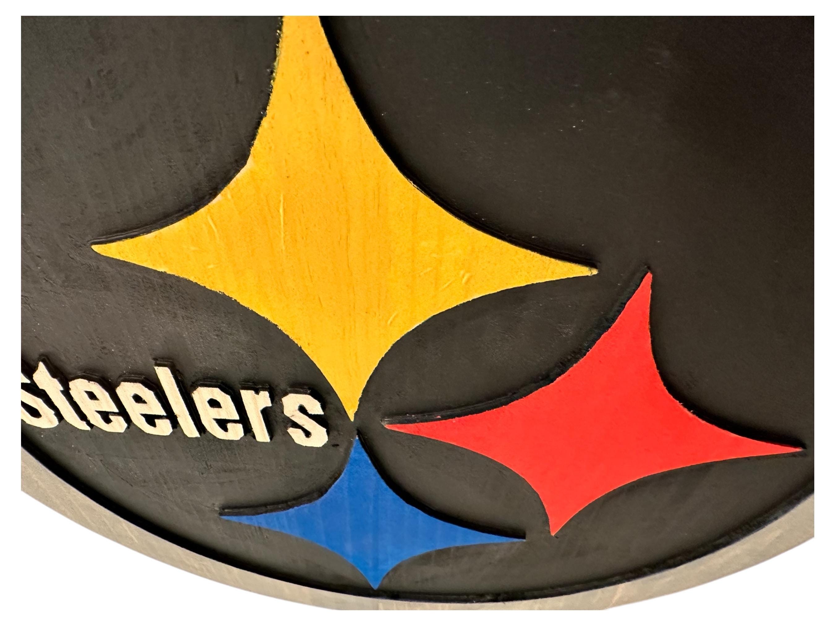 Pittsburgh Steelers Wooden Wall Sign – Handcrafted NFL Decor | Steelers Fan Gift | Man Cave Wall Art