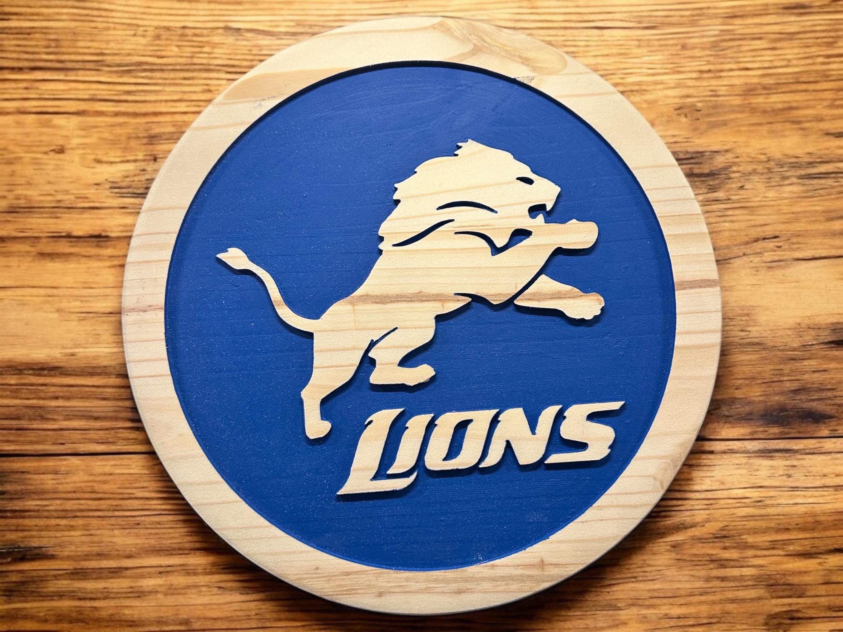 Detroit Lions wood carved Signs