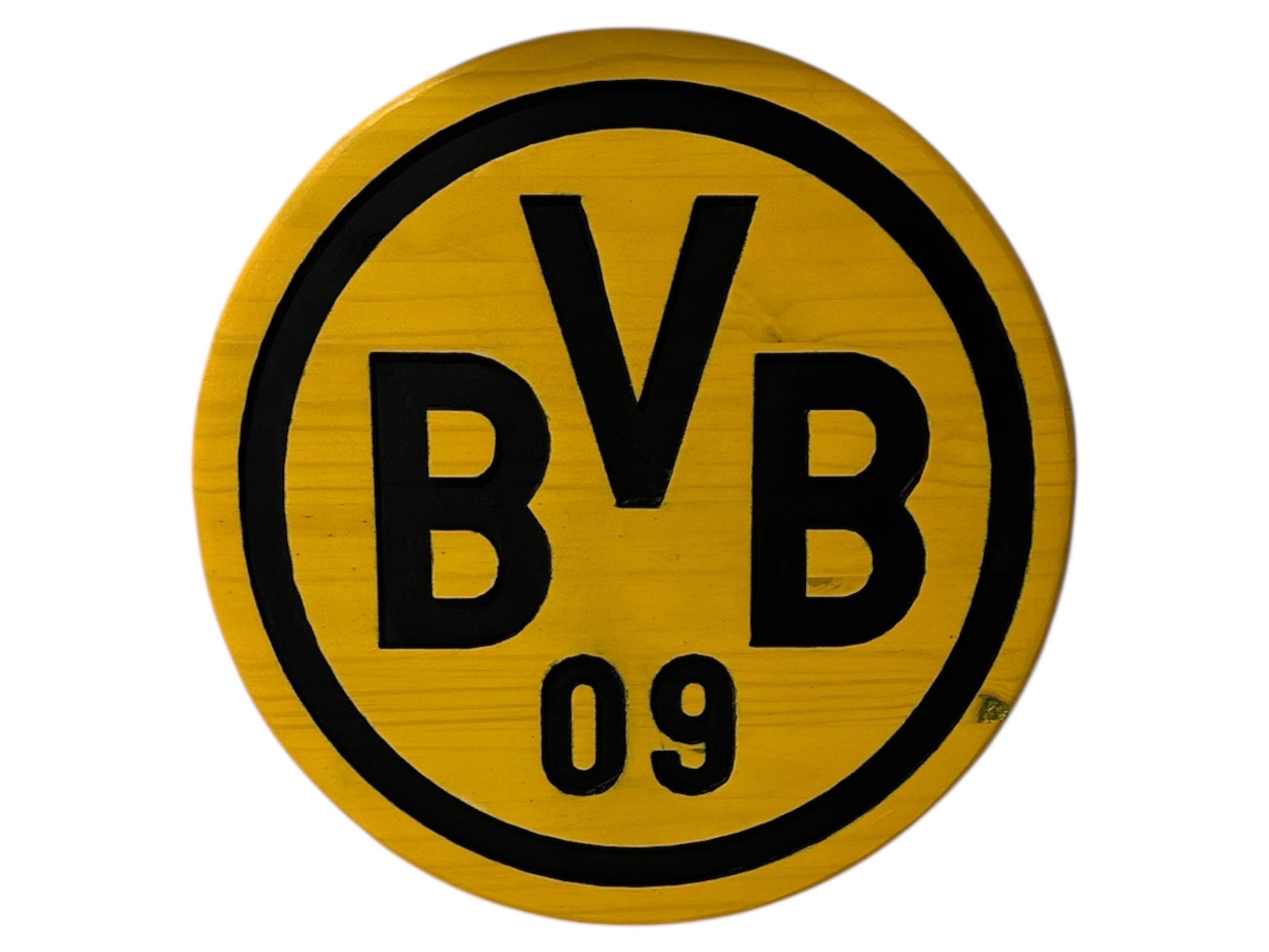 Borussia Dortmund Handcrafted Wood Sign – BVB Soccer Wall Decor