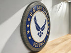 U.S. Air Force Veteran Wooden Wall Sign – Handcrafted Military Decor | Veteran Gift | Made in USA
