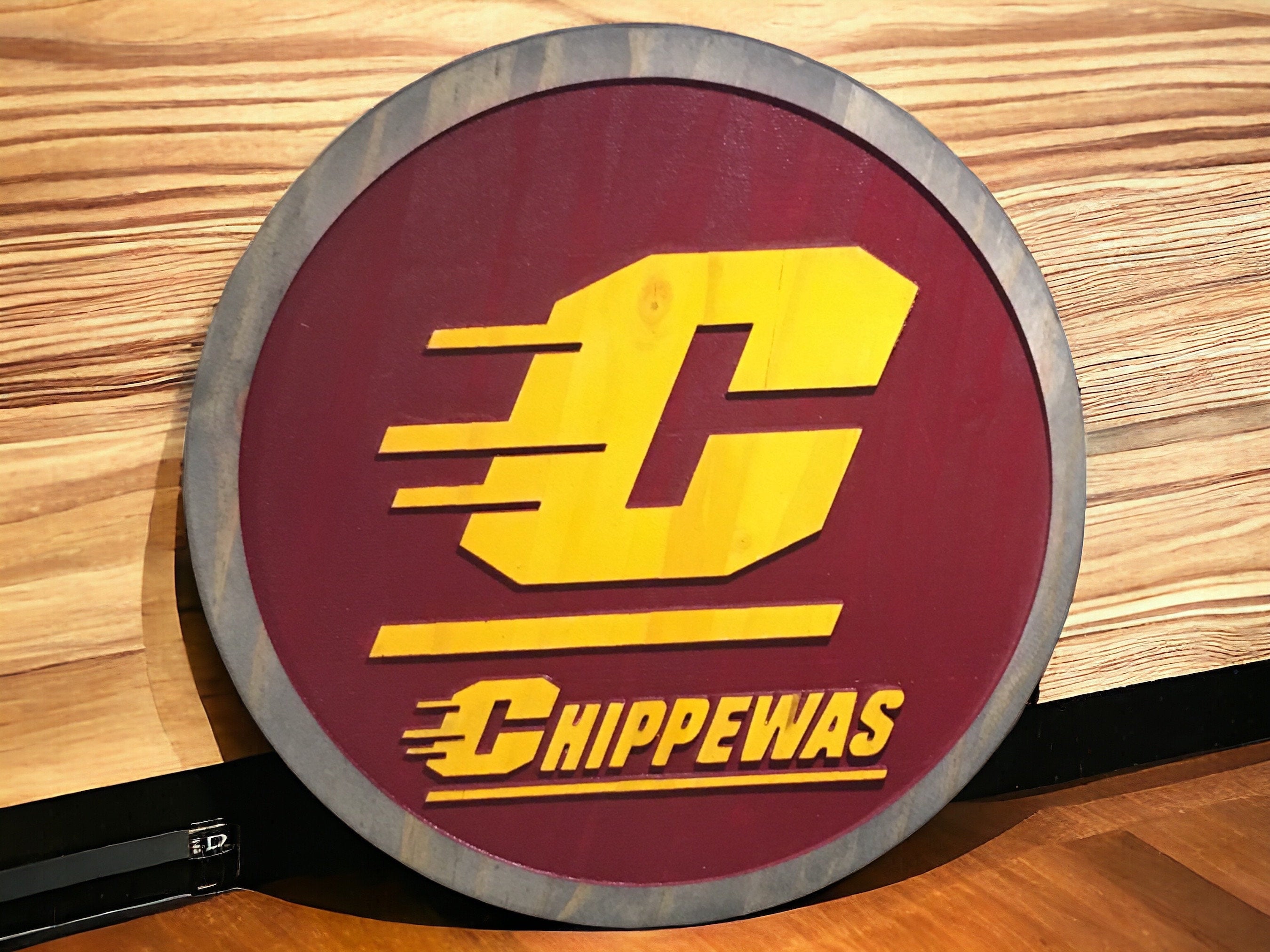 Central Michigan University Wood Sign