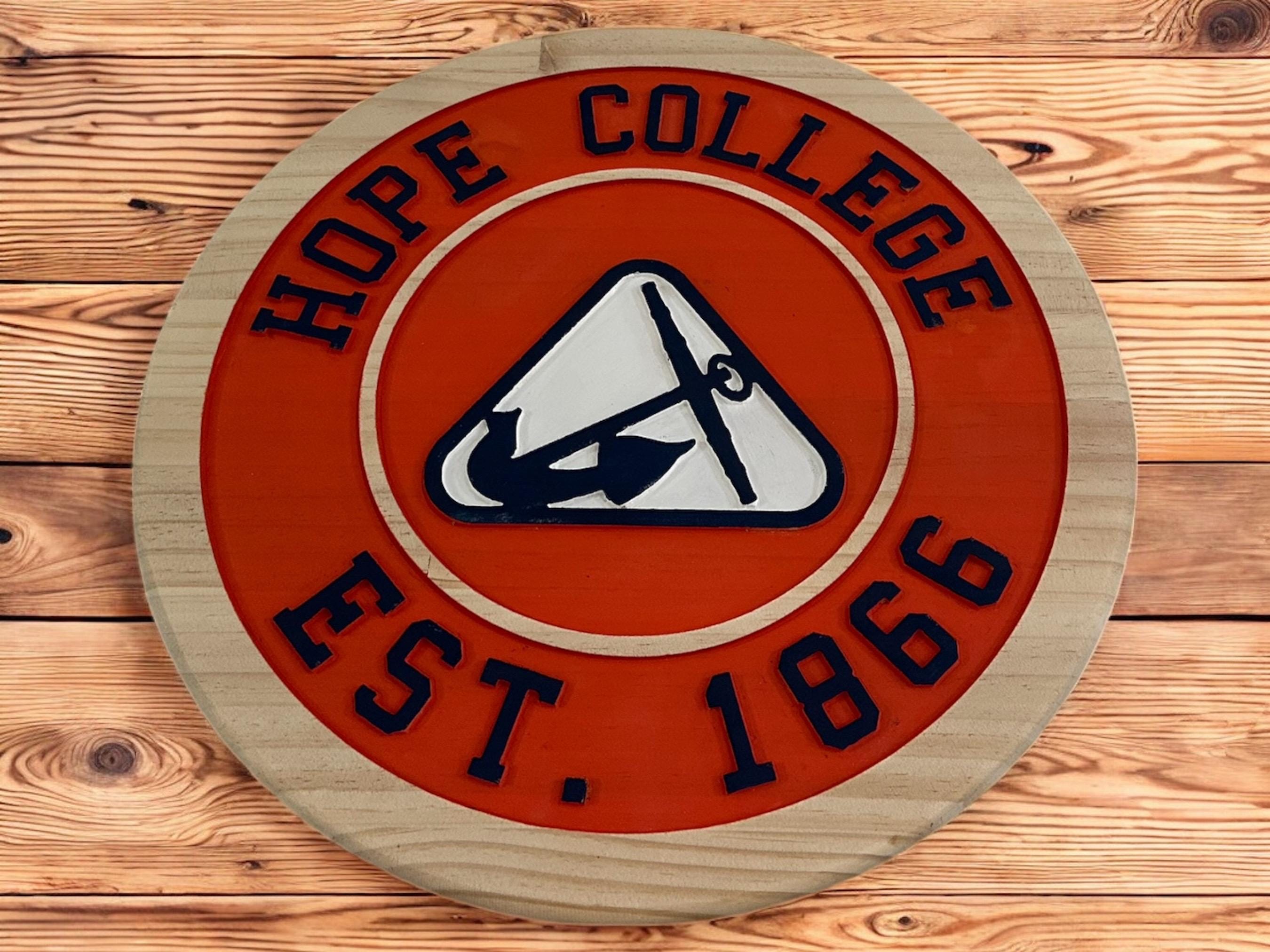 Hope College Wood Sign: Carved Alumni Wall Art