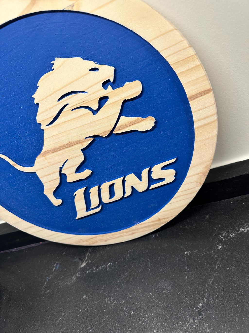 Detroit Lions wood carved Signs