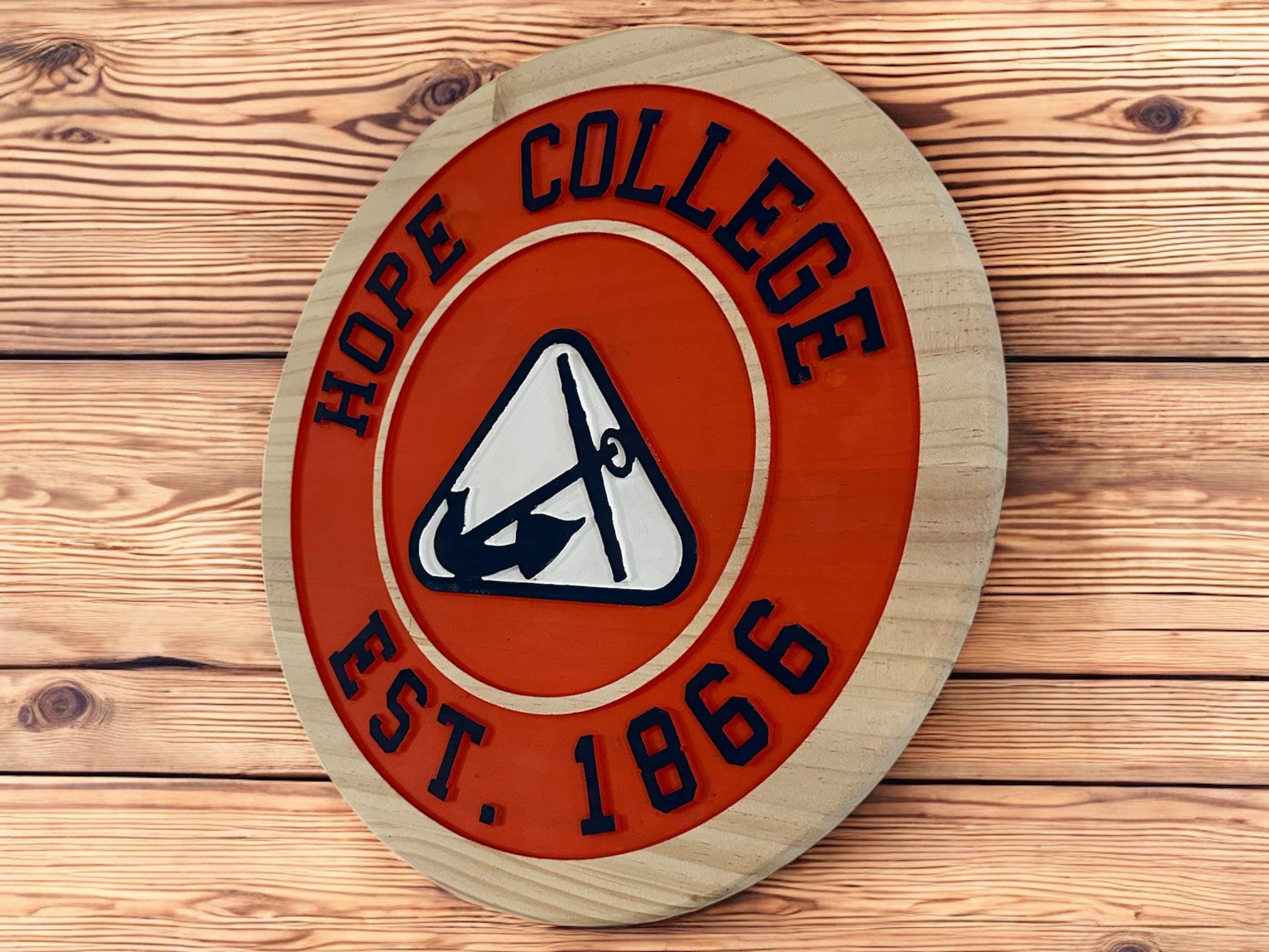 Hope College Wood Sign: Carved Alumni Wall Art