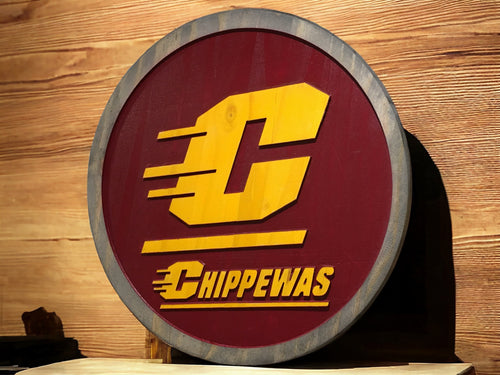 Central Michigan University Wood Sign
