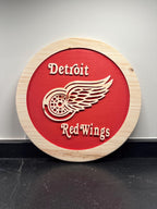 Detroit Red Wings Handcrafted Wood Sign – NHL Wall Decor