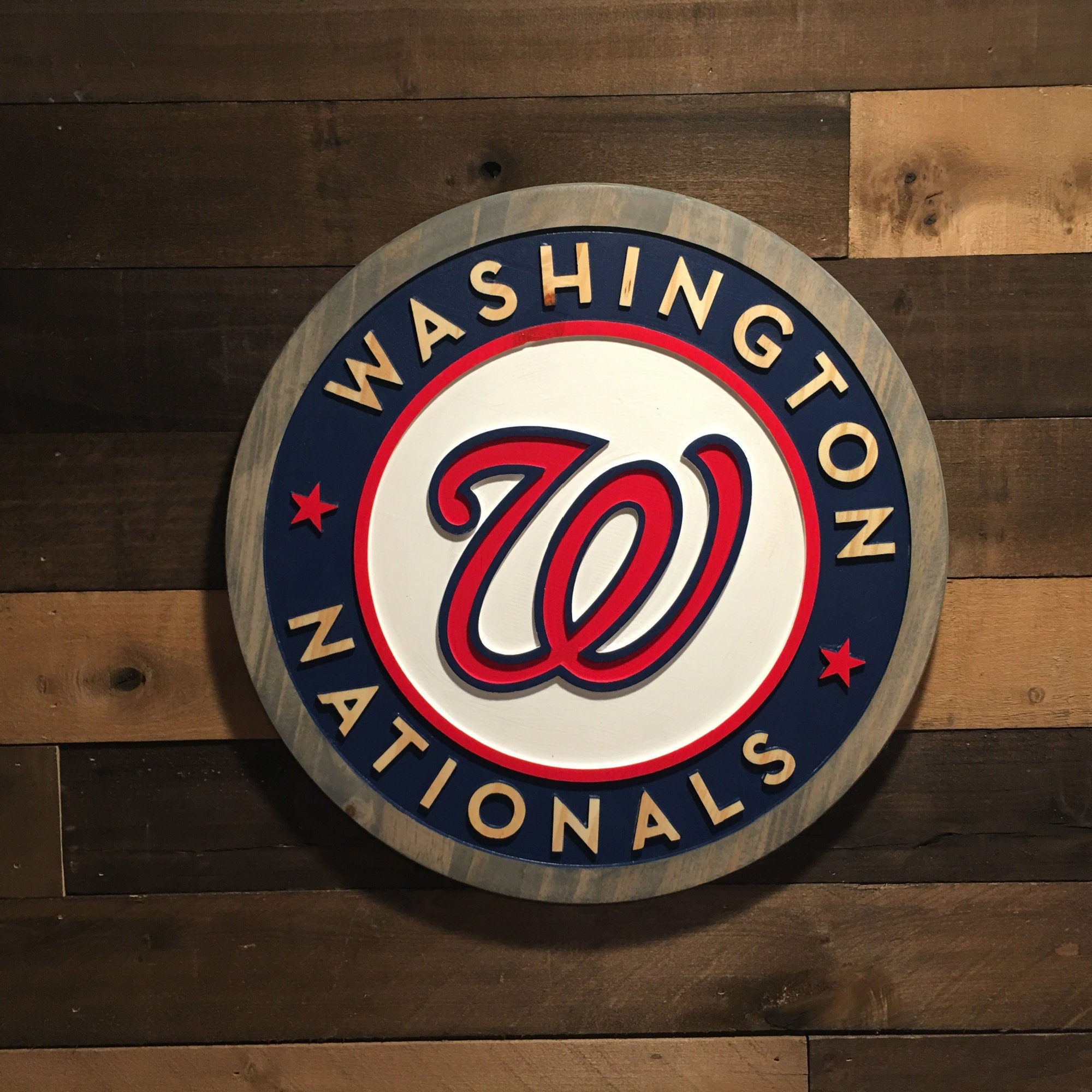 Washington Nationals wood carved Signs