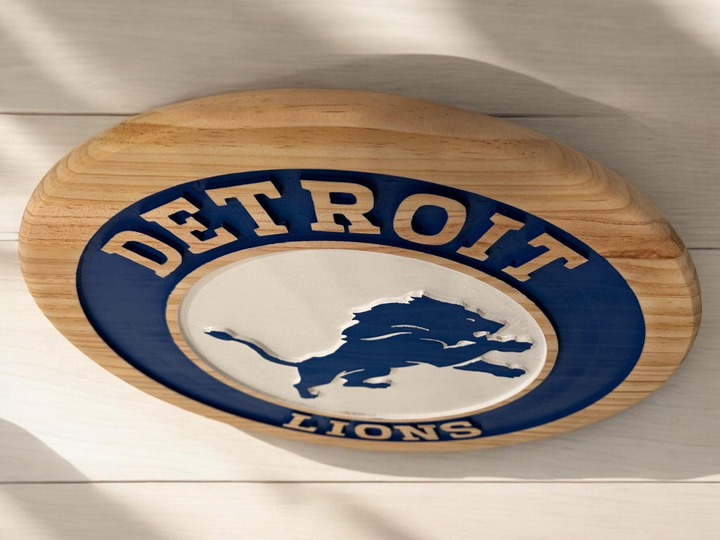 Detroit Lions wood carved Signs