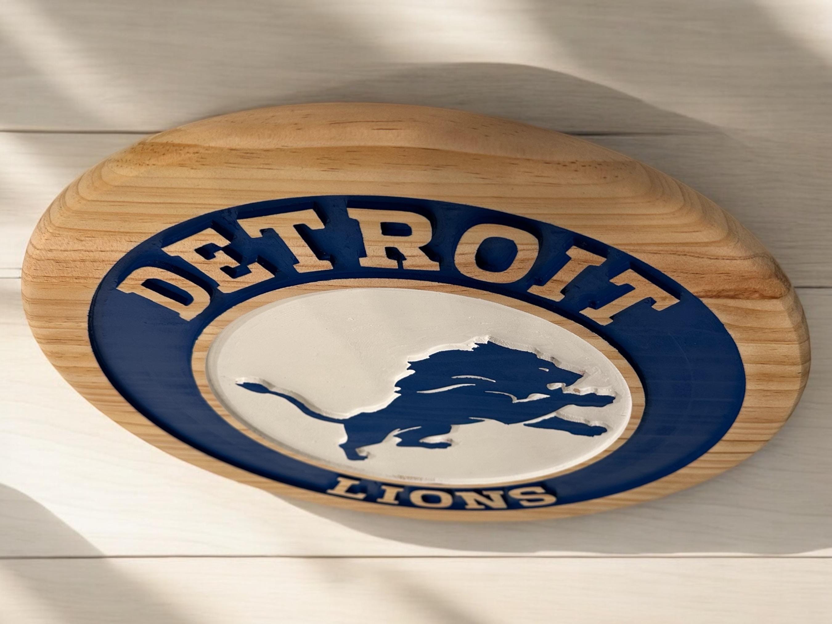 Detroit Lions wood carved Signs