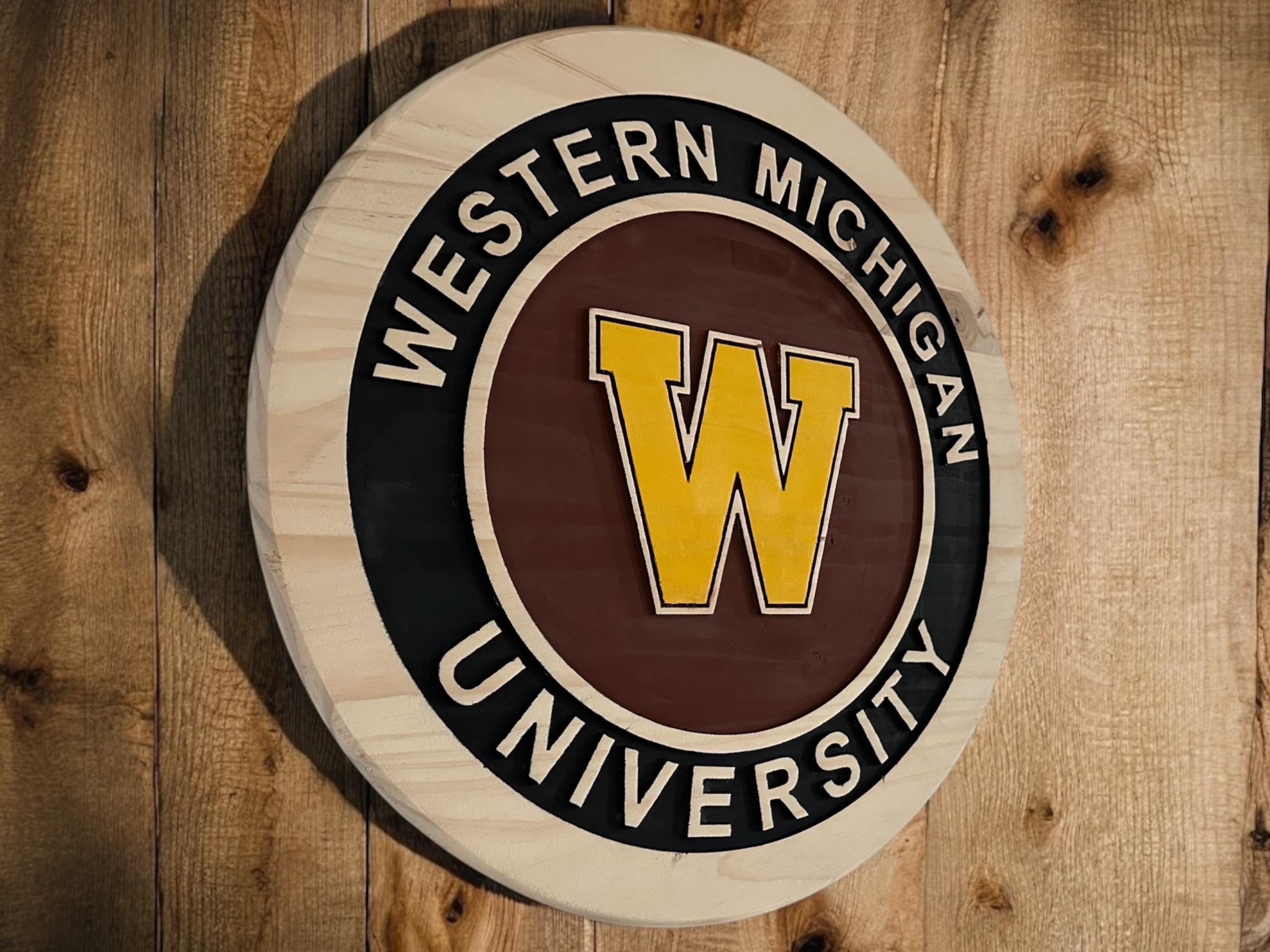 WMU Broncos Wooden Wall Sign: Western Michigan University Decor