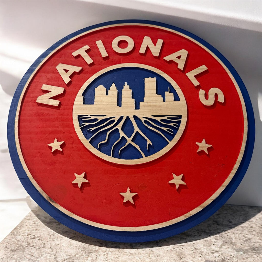 Personalized Nationals Soccer Club Handcrafted Wood Sign – Team Wall Decor