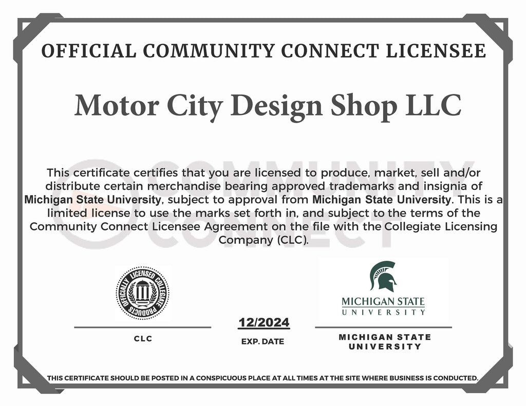 MSU Wood Sign: Michigan State Spartans Logo, Hand Painted