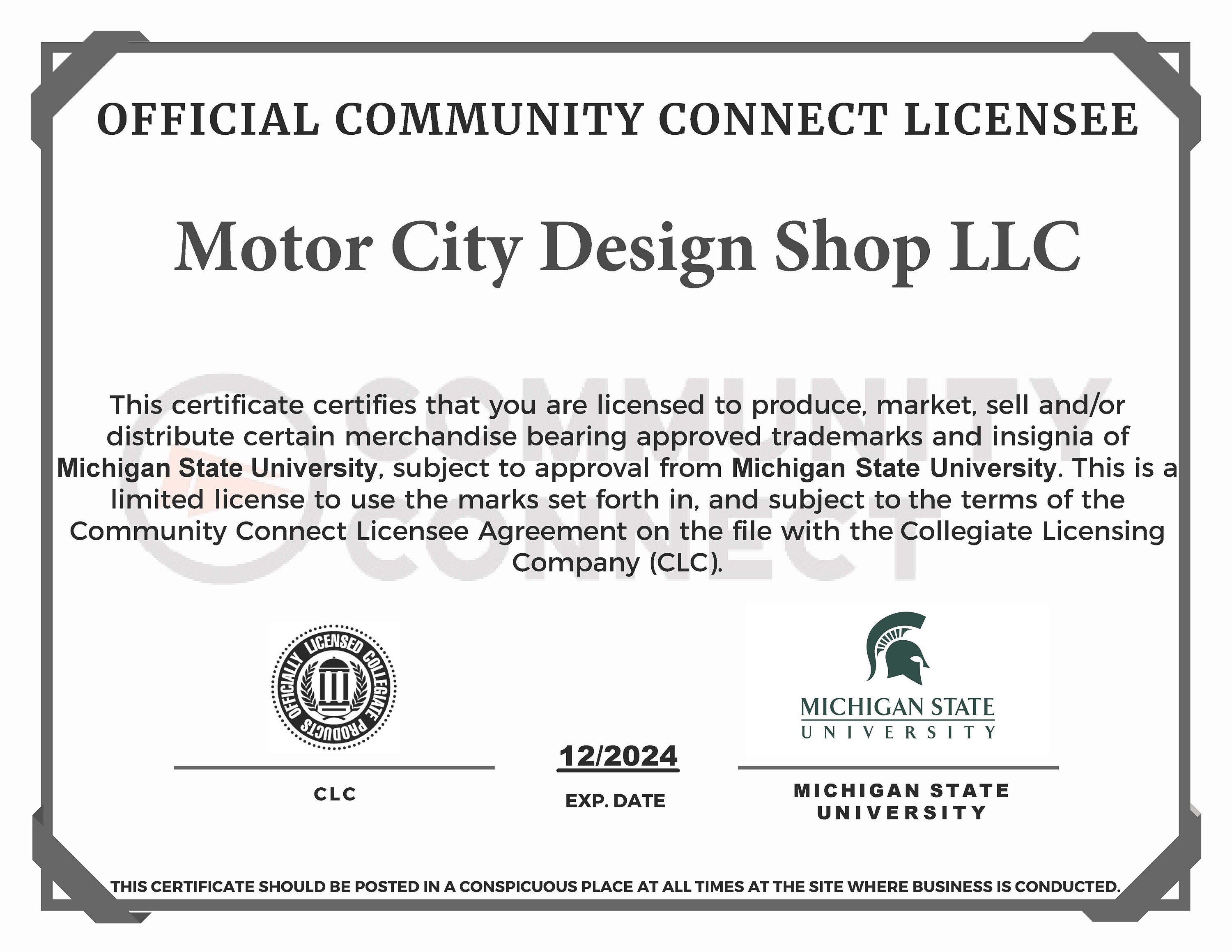 MSU Wood Sign: Michigan State Spartans Logo, Hand Painted