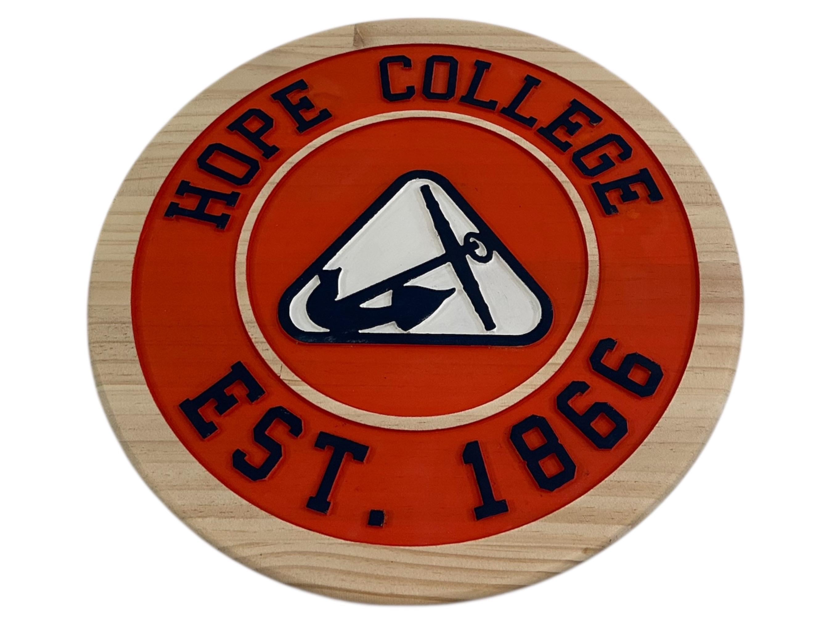Hope College Wood Sign: Carved Alumni Wall Art