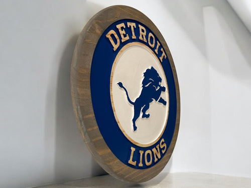 Detroit Lions wood carved Signs