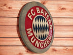 FC Bayern Munich Handcrafted Wood Sign – Bundesliga Wall Decor