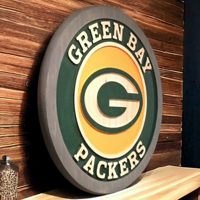 Green Bay Packers Handcrafted Wood Sign – NFL Wall Decor