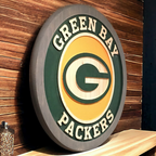 Green Bay Packers Handcrafted Wood Sign – NFL Wall Decor