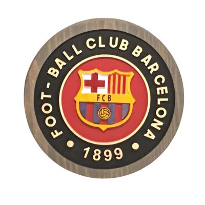 Barcelona FC Personalized Wood Sign – Hand-Carved Football Wall Decor