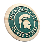 Michigan State Graduation Wood Sign: Custom Class of 2024, Spartan Decor