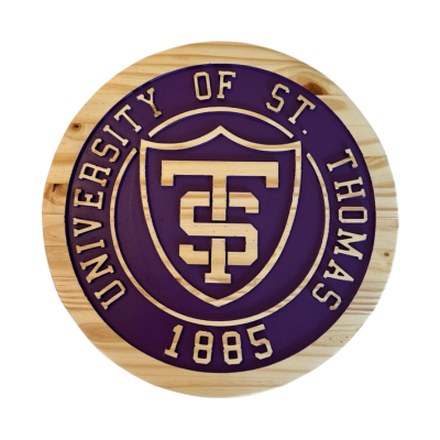 University of St. Thomas Hand-Painted Wood Shield – College Wall Decor