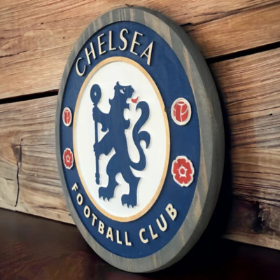 Chelsea FC Handcrafted Wood Sign – Football Fan Gift