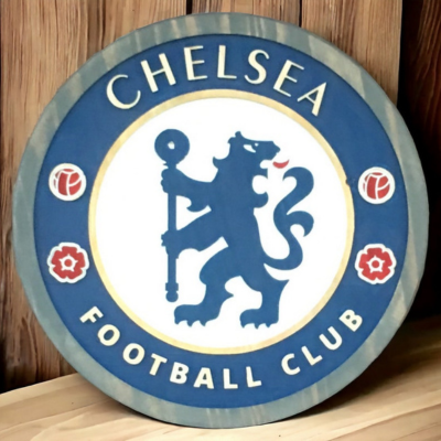 Chelsea FC Wood Sign | Handcrafted Soccer Wall Art | 15, 18, 24 | Ready to Hang | Motor City Design Shop