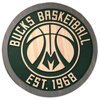 Milwaukee Bucks Handcrafted Wood Sign – NBA Wall Decor