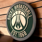 Milwaukee Bucks Handcrafted Wood Sign – NBA Wall Decor