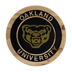 Oakland University Golden Grizzlie Handcrafted Wood Sign – College Wall Decor