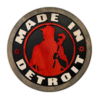 Made In Detroit Wood Sign – Hand-Carved Solid Wood Wall Art
