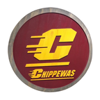 CMU Chippewas Handcrafted Wood Sign – College Wall Art