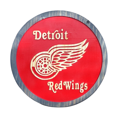 Detroit Red Wings Handcrafted Wood Sign – NHL Wall Decor