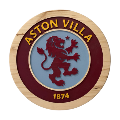 Aston Villa FC Wood Sign. Free Shipping