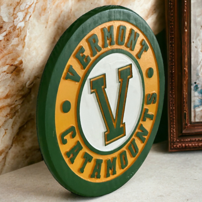 Vermont Catamounts Handcrafted Wood Sign – UVM Wall Art