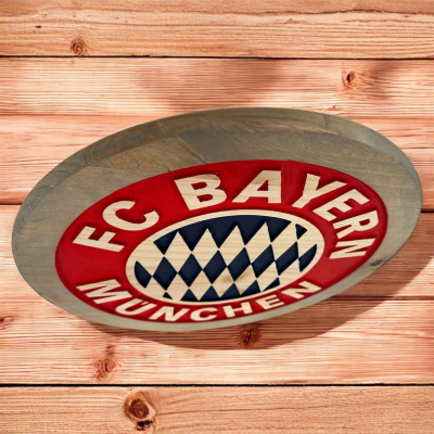 FC Bayern Munich Handcrafted Wood Sign – Bundesliga Wall Decor