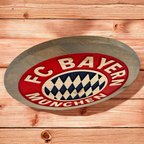 FC Bayern Munich Handcrafted Wood Sign – Bundesliga Wall Decor